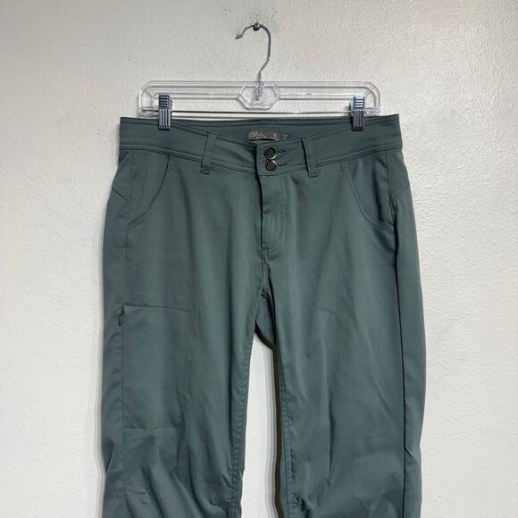 PrAna Sage Green Halle Convertible Roll Up Hiking Pants Sz 8 - Picture 3 of 12